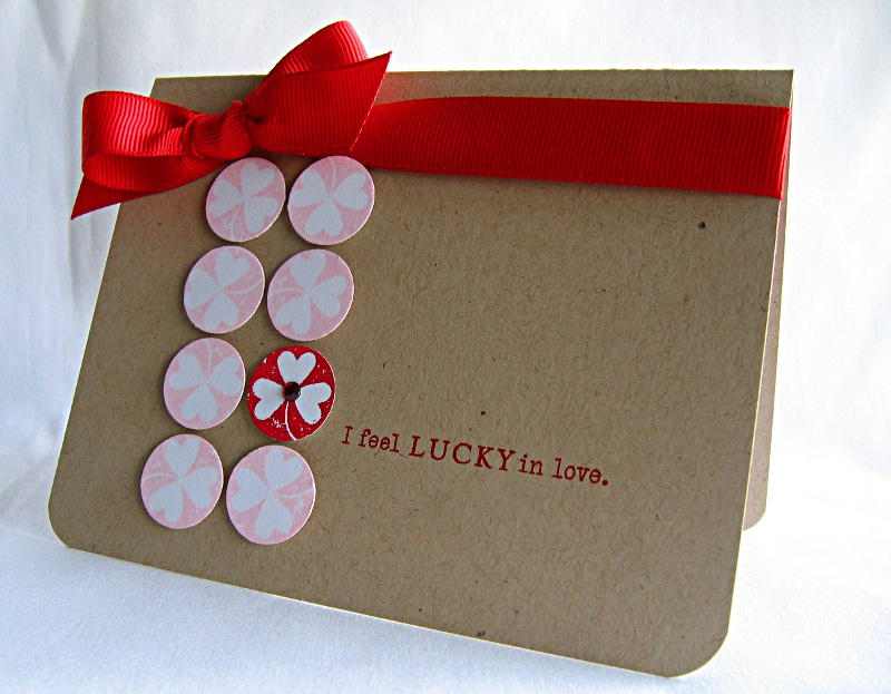 Stamps:  Luck of the Irish<br />
Ink:  Sweet Blush &amp; Pure Poppy<br />
Cardstock:  Kraft...