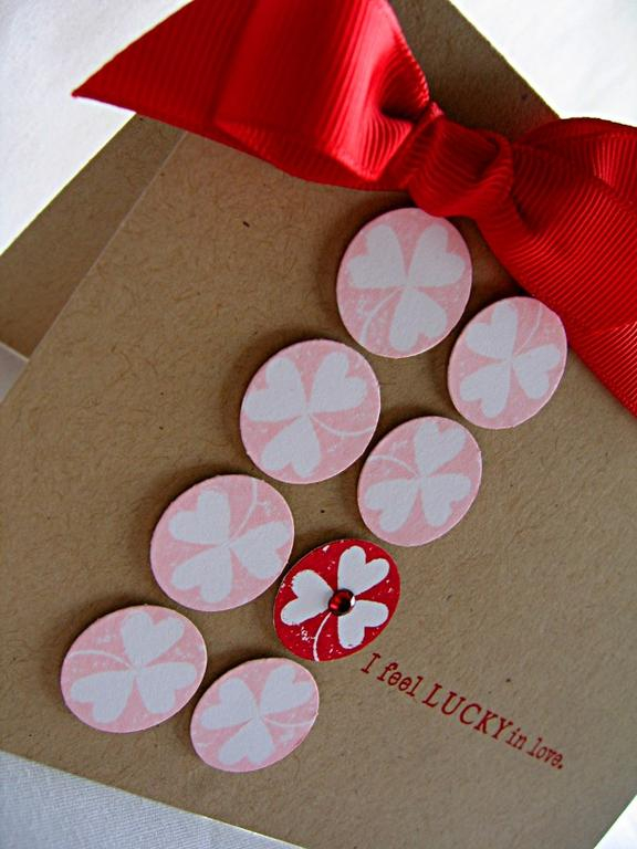 Stamps:  Luck of the Irish<br />
Ink:  Sweet Blush &amp; Pure Poppy<br />
Cardstock:  Kraft...