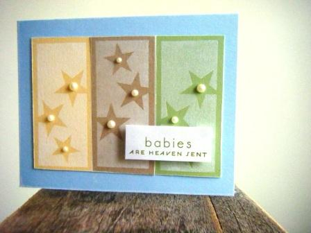 baby card, neutral and pretty. My blog is at http://teaspoon2teaspoon.blogspot.com