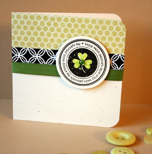 stamps: Luck Of The Irish<br />
ink: Pure Black<br />
paper: Vintage Cream, Black and White...