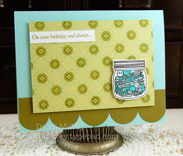 Paper: aqua mist, spring moss, ripe avocado, stamper's select white<br />
Stamps: Studio...