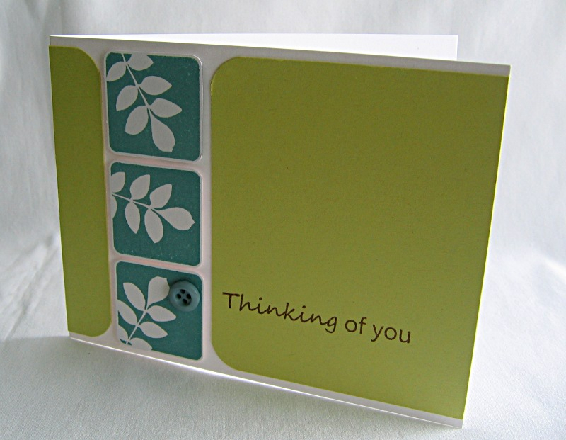 Stamps:  Take Three: Spring<br />
Ink:  Ocean Tides &amp; Dark Chocolate<br />
Cardstock:...