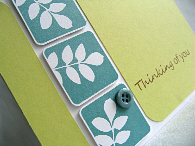 Stamps:  Take Three: Spring<br />
Ink:  Ocean Tides &amp; Dark Chocolate<br />
Cardstock:...