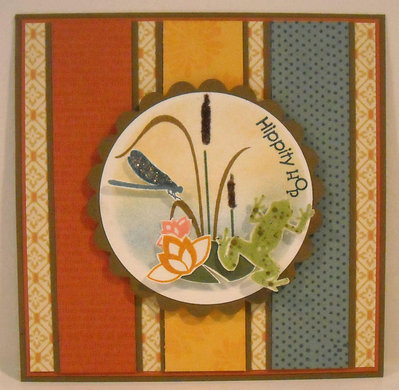 Sets used on this card; Pond Life in the main section.  The three back panels used: Background...