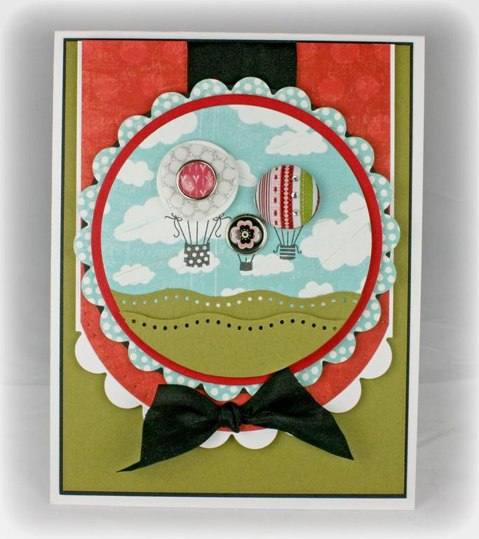 Stamps:  Everyday Button Bits (PTI), Ink:  Basic Black (SU!), Paper:  Ripe Avocado, Pure Poppy,...