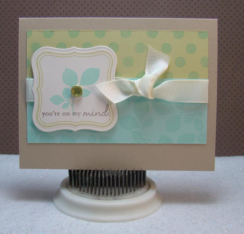 Stamps:  Turning a New Leaf, Polka Dot Basics, Vintage Labels<br />
Paper:  Kraft &amp; Ivory,...