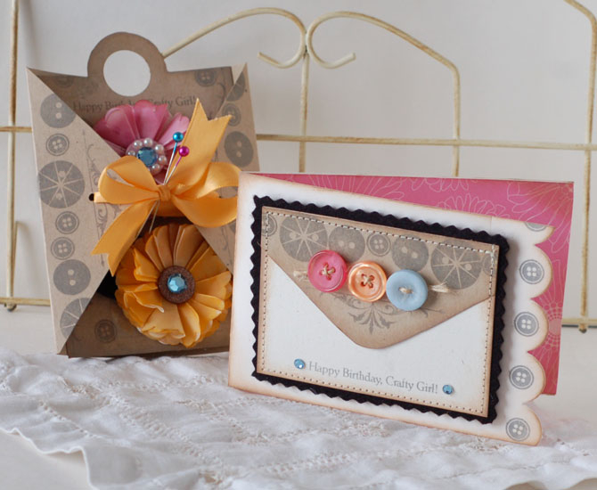 This is a set of handmade floral embellishments that would make a fun gift for a crafty friend....