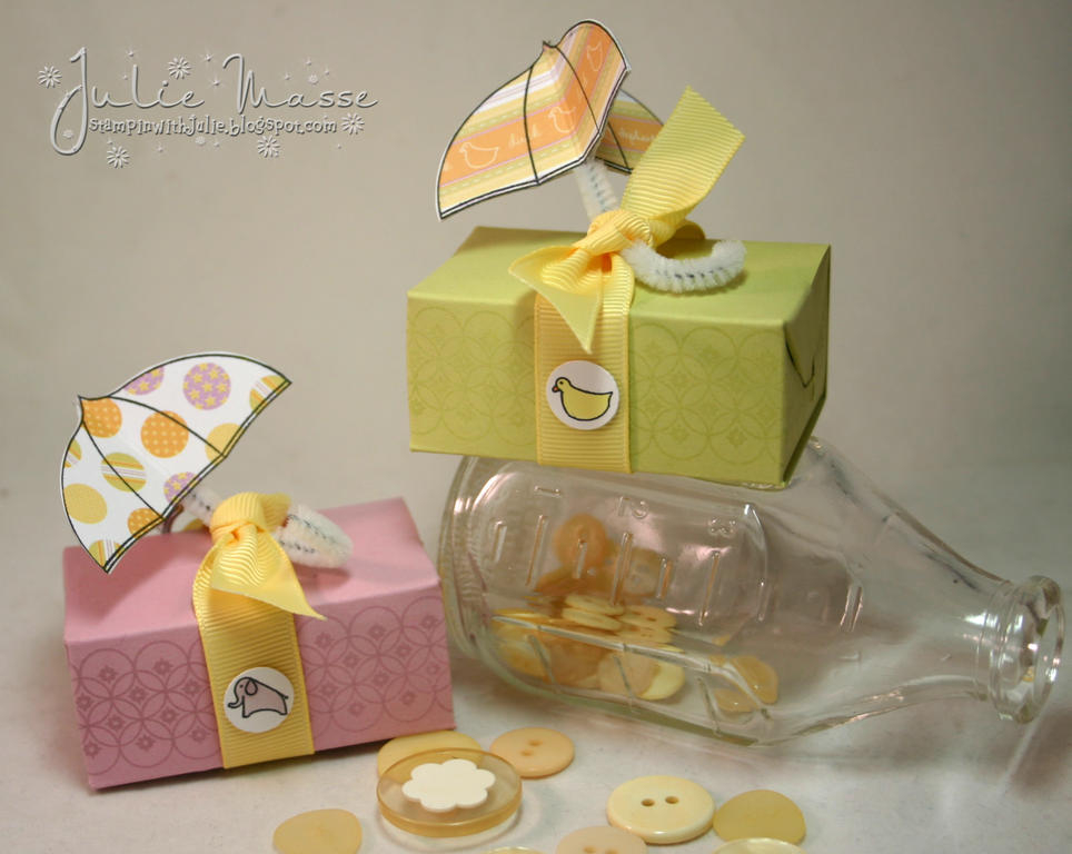 Love these cute little boxes!! The small size is perfect for a shower favor- some color...