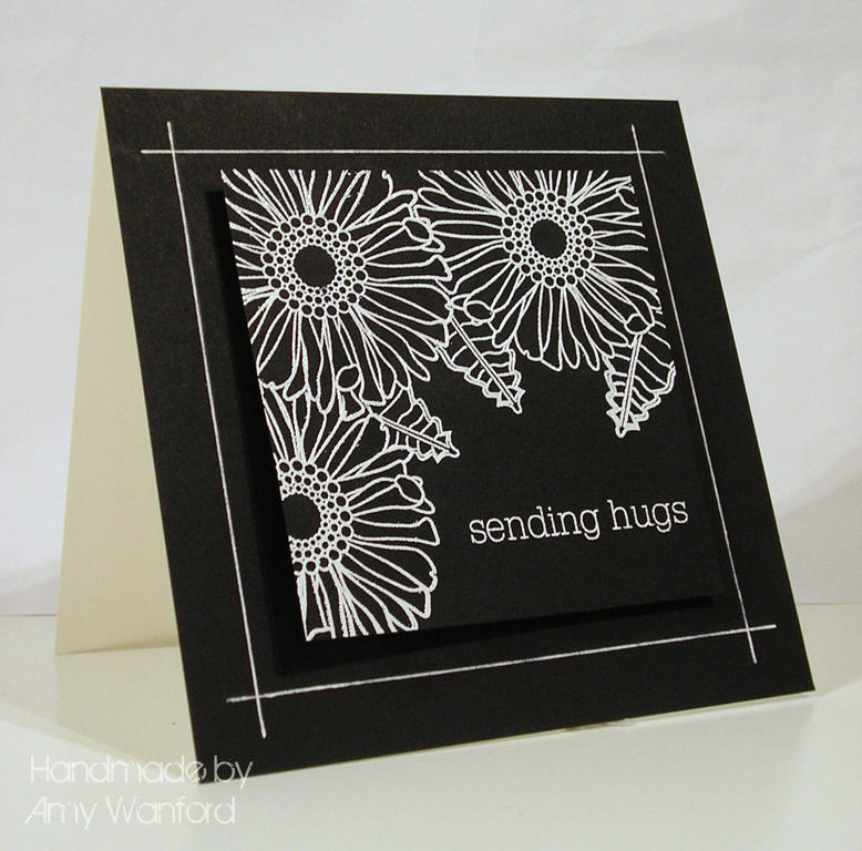 Created using a masking technique and detail white embossing powder.<br />
TFL!<br />
Card...