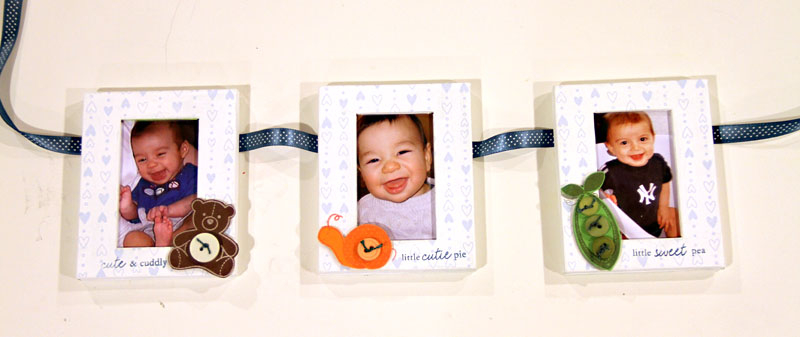 My entry for a Baby Project is this frame set of my 3 boys as infants.  I started with 3 frames...