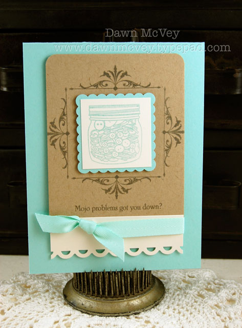 Paper: kraft, rustic cream, aqua mist<br />
Stamps: Studio Style, Vintage Labels<br />
Ink:...