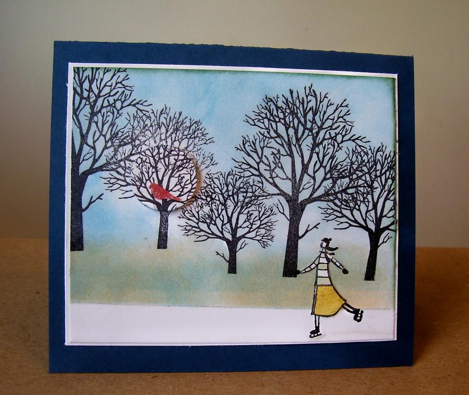 with skater from Amuse Artstamps