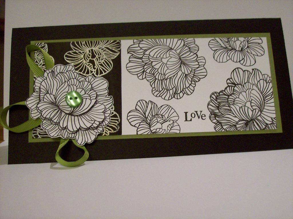Stamps:  In Bloom, Mixed Messages<br />
Paper:  PTI white, SU old olive, basic black<br />...