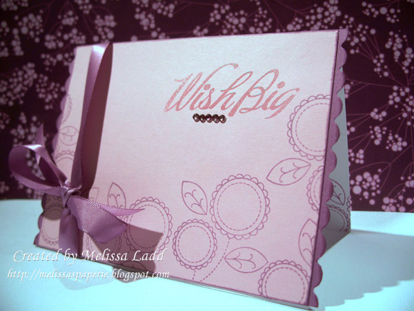 Stamps: Big &amp; Bold Wishes, Baby Button Bits<br />
Ink: Plum Pudding, Versamark<br />...