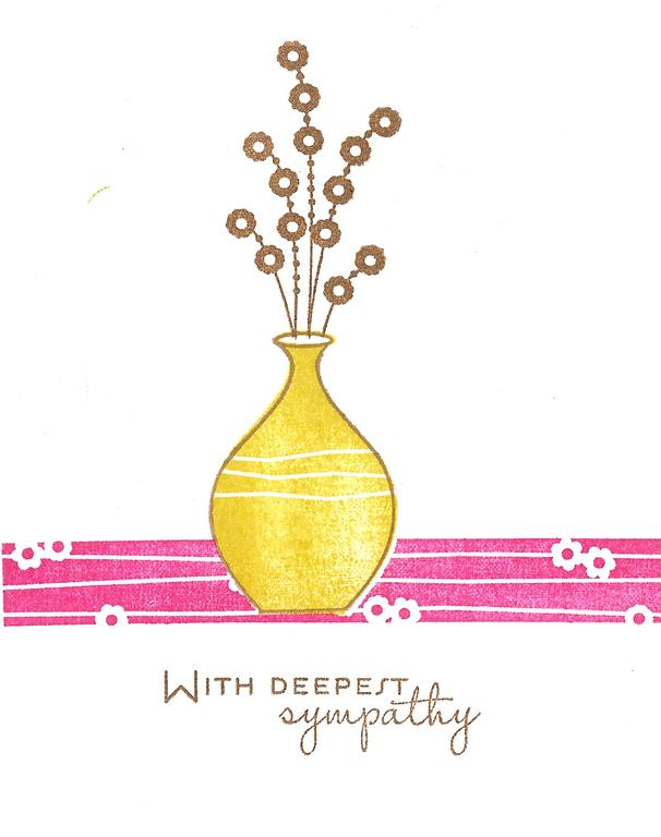One more card in my grouping for tonight.  I liked the placement of the vase and they look of...