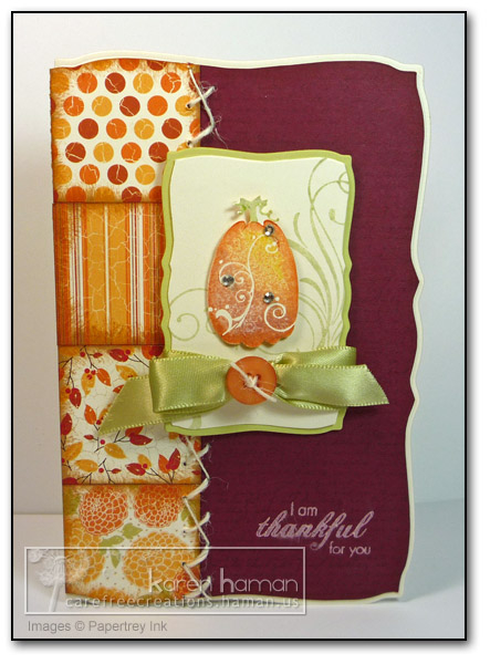 Supplies<br />
All supplies PTI unless otherwise noted.<br />
Stamps: Fall Elegance, Fancy...