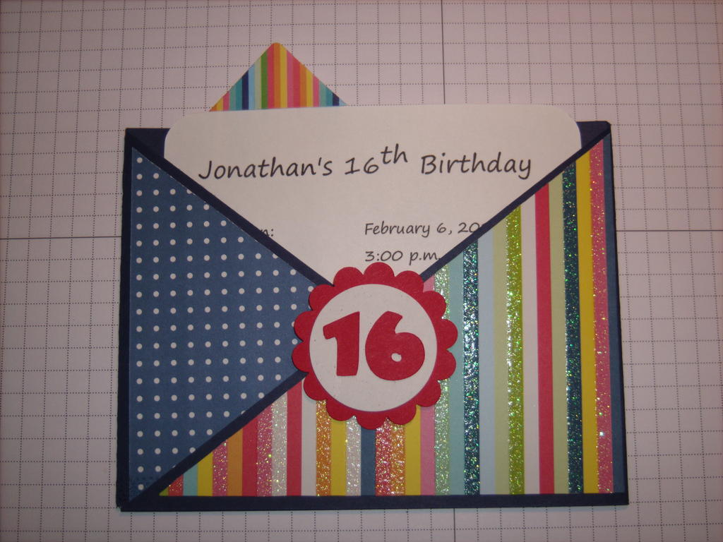 Jonathan's 16th Birthday Invitations