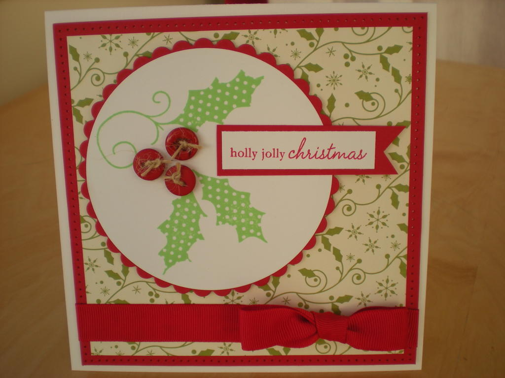 Stamps - Holiday Button Bits (PTI)<br />
Cardstock - White linen from stash, whisper white...