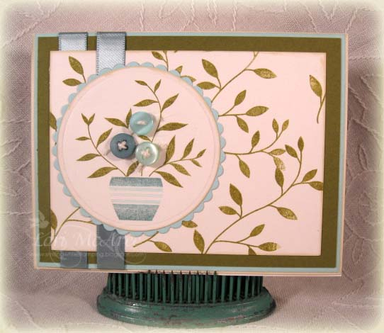 Supplies:<br />
<br />
Stamps: Papertrey Blooming Button Bits &amp; Turning a New Leaf <br />...