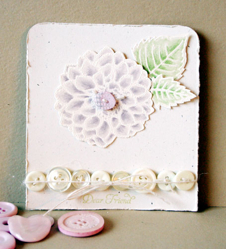 stamps: Delightful Dahlia stamp set<br />
ink: Vintage Cream and Spring Moss<br />
paper:...