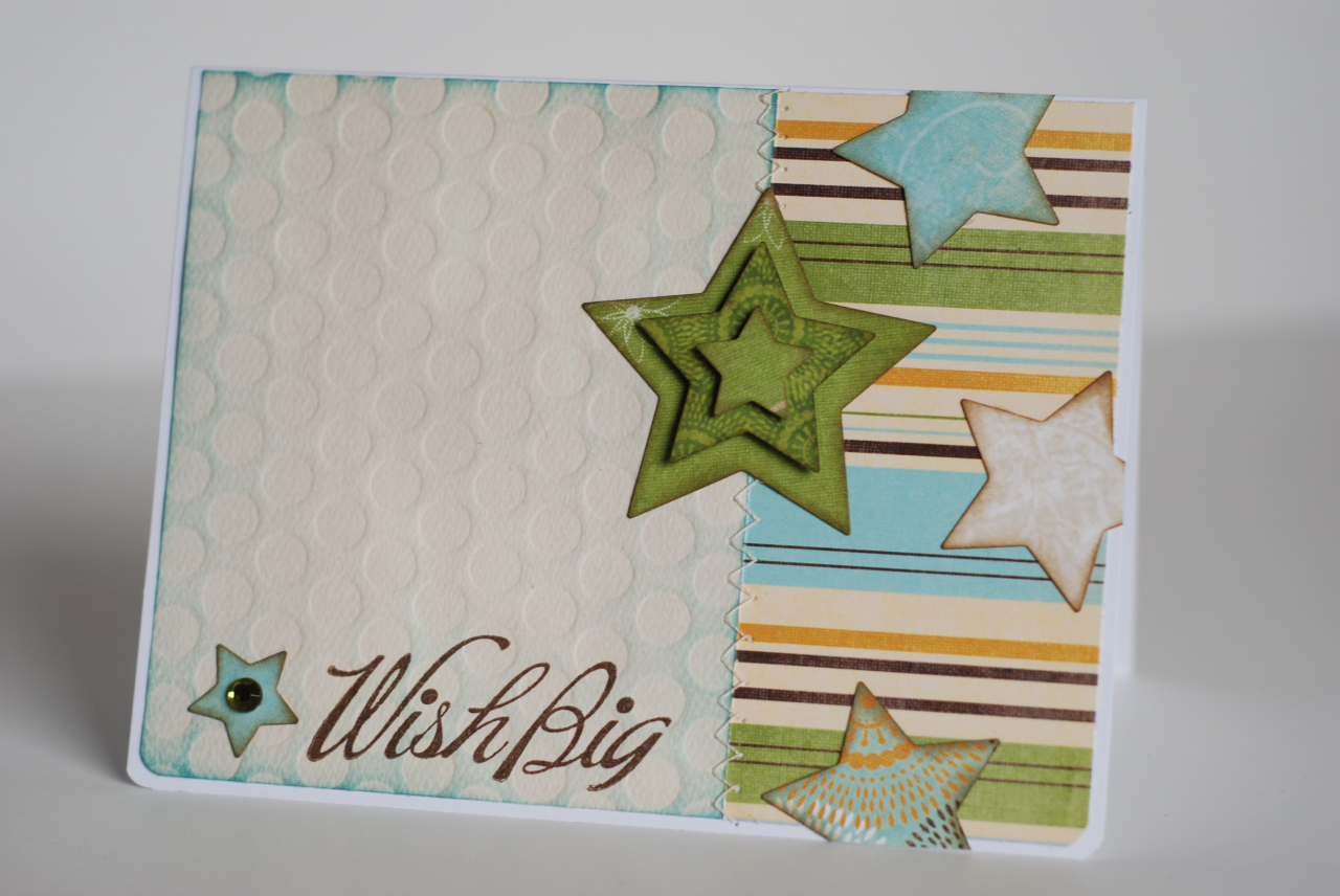 Used the polka dot impression plate on this and then lightly inked around the edges to show of...