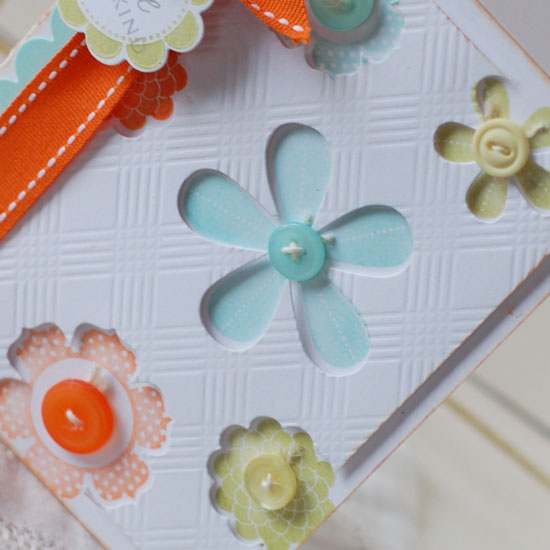 Stamps:  Beautiful Blooms II, Mega Mixed Messages<br />
Ink:  Aqua Mist, Spring Moss, Orange...