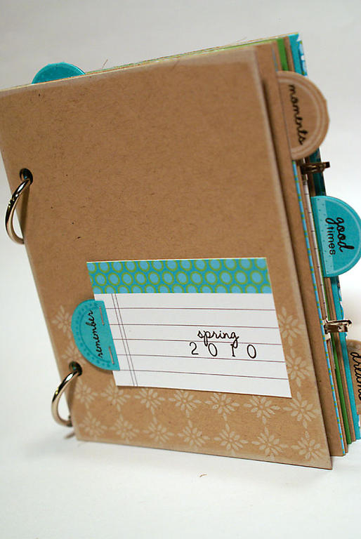 stamps: Mini Scrapbook Series: Tabs, Background Basics: Botanical (Papertrey Ink)<br />
<br />...