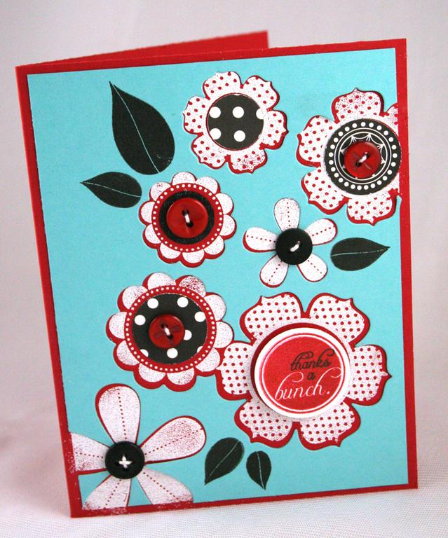 Thanks a Bunch Card<br />
<br />
Stamps: Beautiful Blooms II, Flower Garden Sentiments<br />...