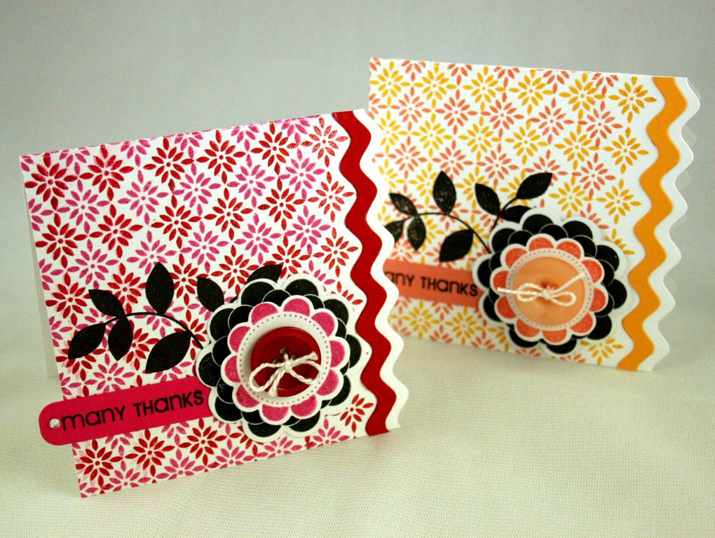 Many Thanks Mini Cards<br />
<br />
Stamps: Background Basics: Botanicals, Beautiful Blooms...