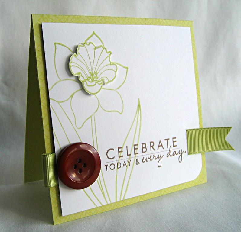 Stamps:  Year Of Flowers: Daffodils &amp; Background Basics: Botanical<br />
Ink:  Terracotta...