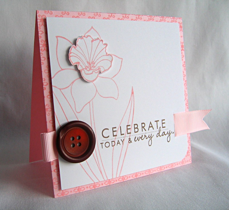 Stamps: Year Of Flowers: Daffodils &amp; Background Basics: Botanical<br />
Ink: Sweet Blush...