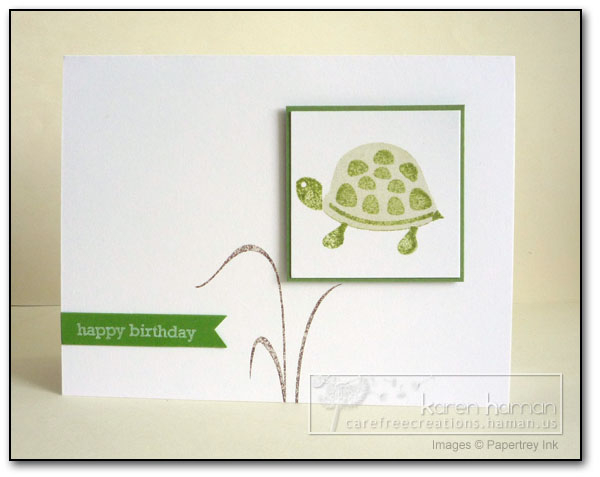 Supplies<br />
All supplies PTI unless otherwise noted.<br />
Stamps: Pond Life, Birthday...