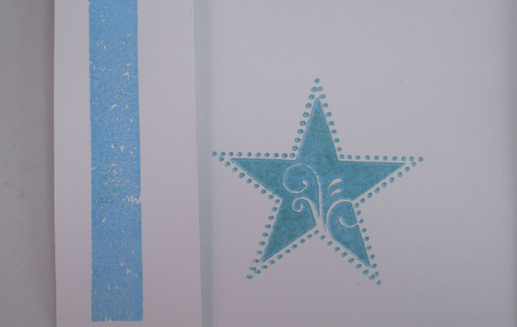 Hawaiian Shores ink before and after &quot;SMOOSHING&quot;  The smooshing totally made the color...