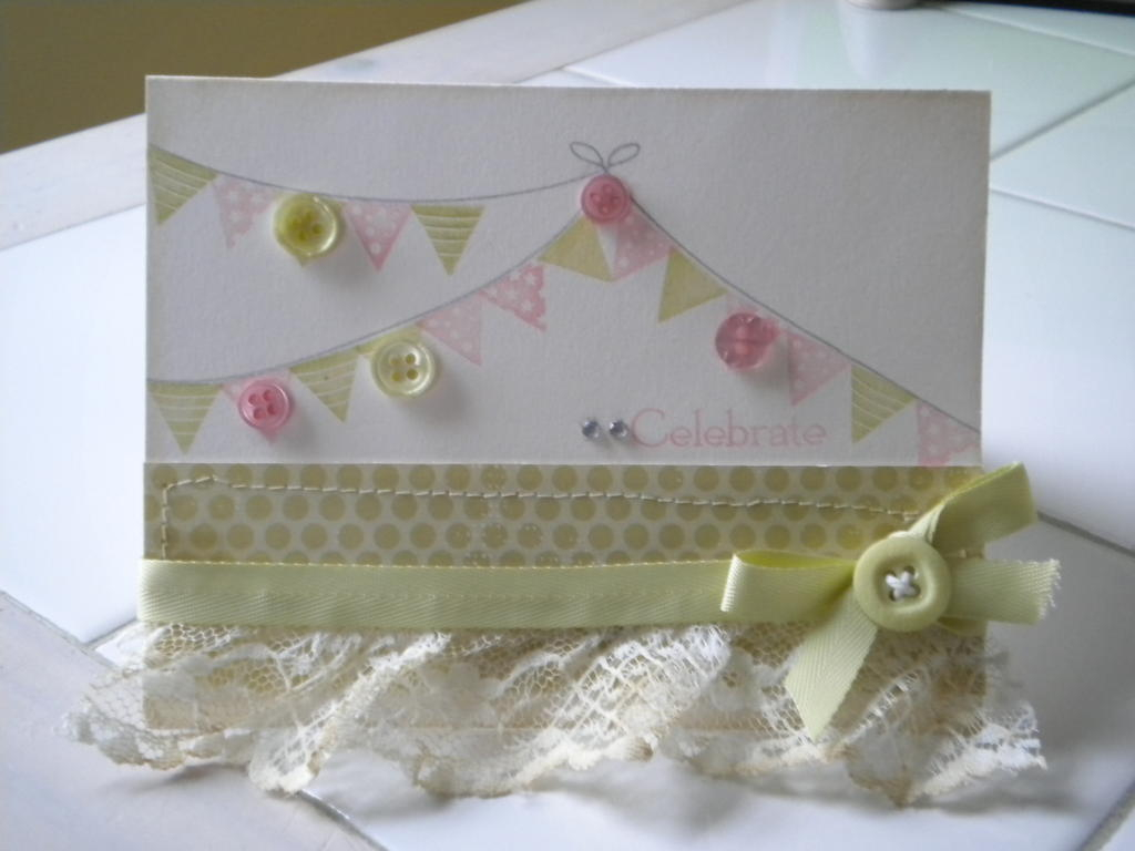 Its a Celebration<br />
Vintage Cream cardstock<br />
Vintage Tea Dye Duo<br />
Pretty...