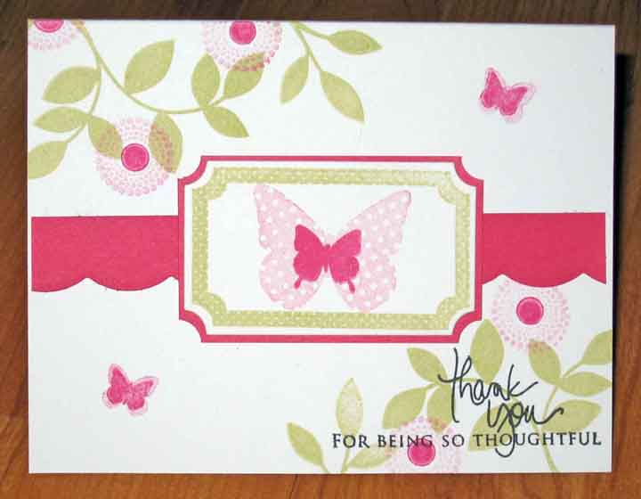 Thank You Card.  All materials used are from Papertrey Ink!