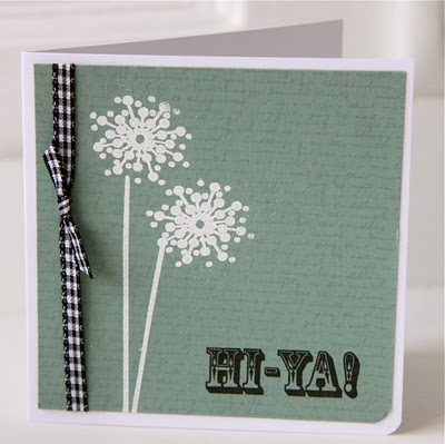 Green Thumb; Say it With Style; Background Basics - Text Style; white e.p; black gingham ribbon