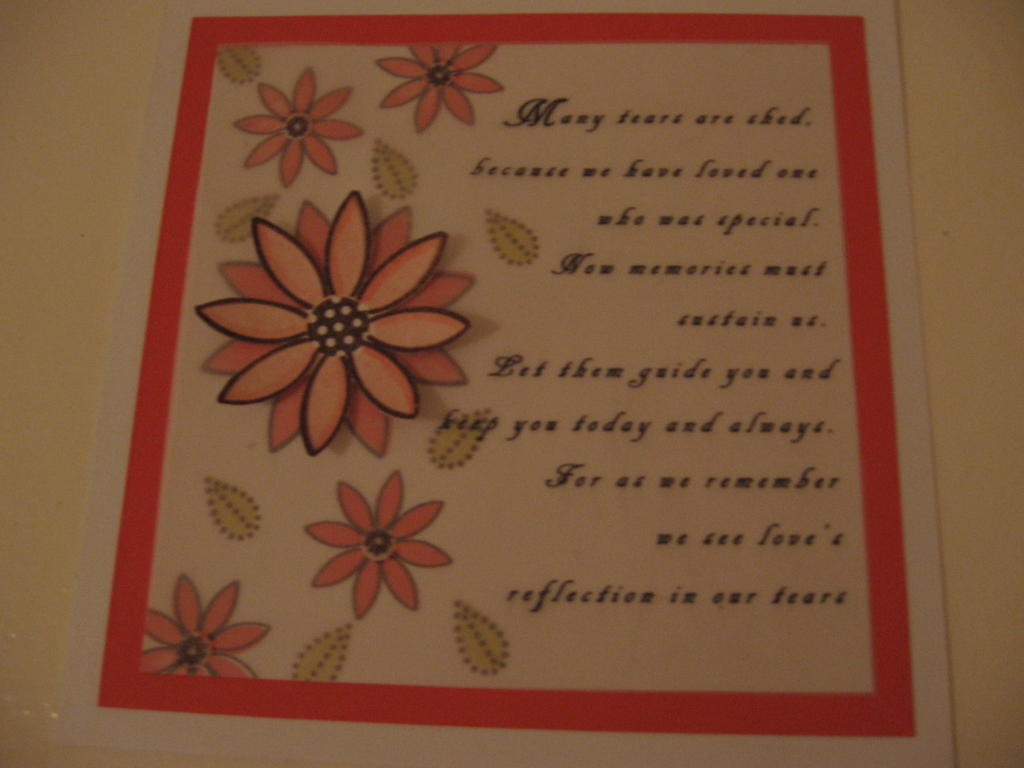 sympathy card