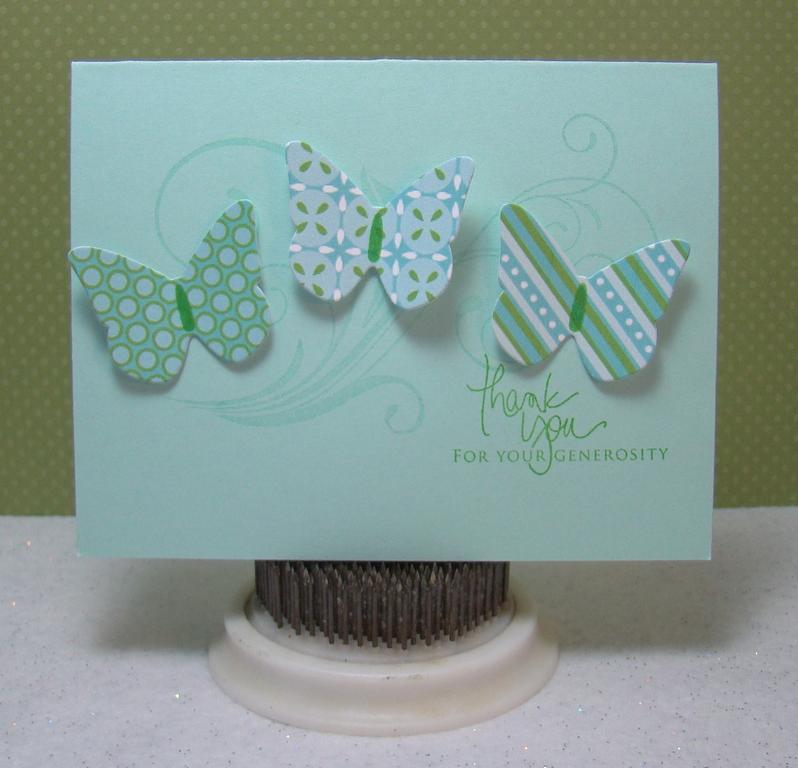 Stamps:  PTI Signature Greetings, Fancy Flourishes<br />
Paper:  PTI Aqua Mist &amp; Green...