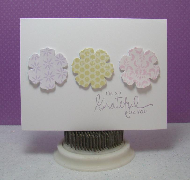 Stamps:  PTI Signature Greetings<br />
Paper:  PTI White, Pretty Pastels<br />
Ink:  PTI Plum...