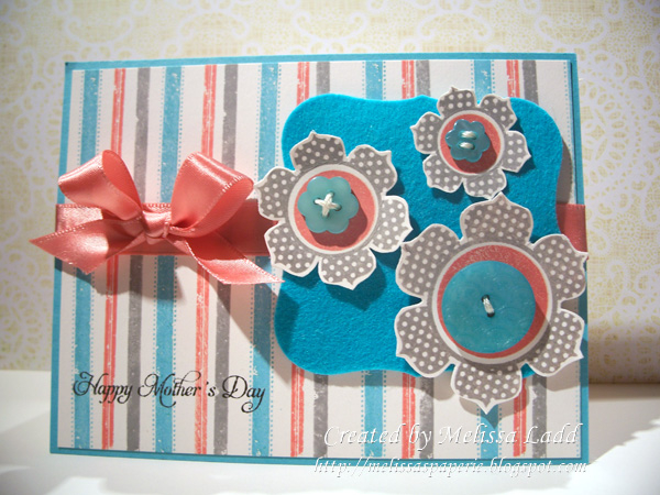 Stamps: Distressed Stripes, Beautiful Blooms II, sentiment from Delightful Dahlias<br />
Ink:...