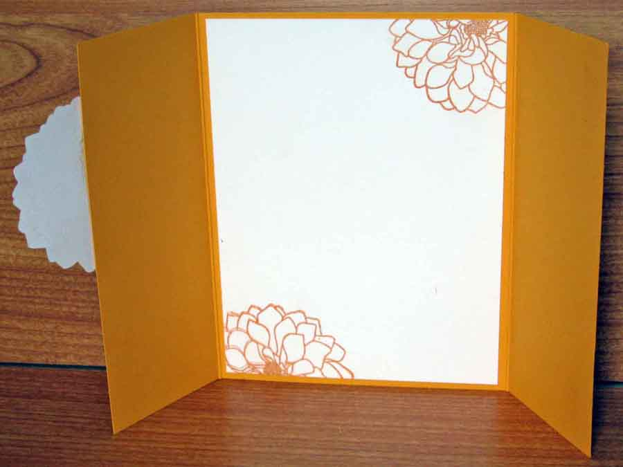 Inside Gate-Fold Dahlia Card