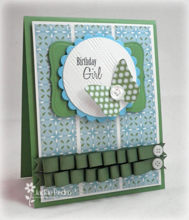 Stamps:  Butterfly Dreams (Papertrey Ink)<br />
Paper:  New Leaf, Hawaiian Shores, White, Green...