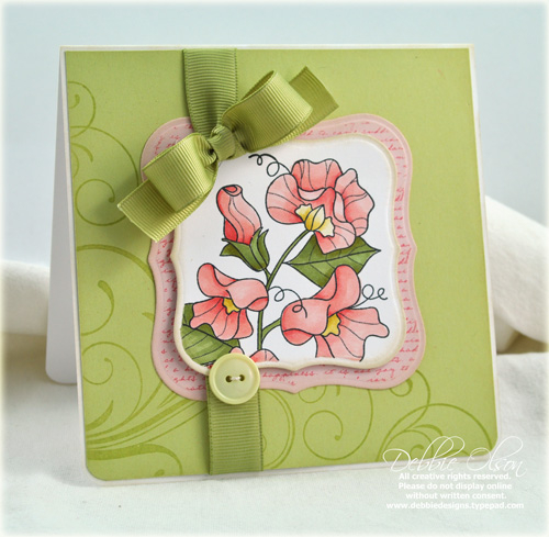 Stamps: Year of Flowers: Sweet Peas, Fancy Flourishes, Background Basics: Text Style II<br />...