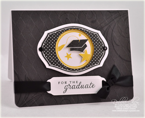 Stamps: For the Graduate, Fancy Flourishes<br />
Cardstock: Smokey Shadow, Stampers Select...