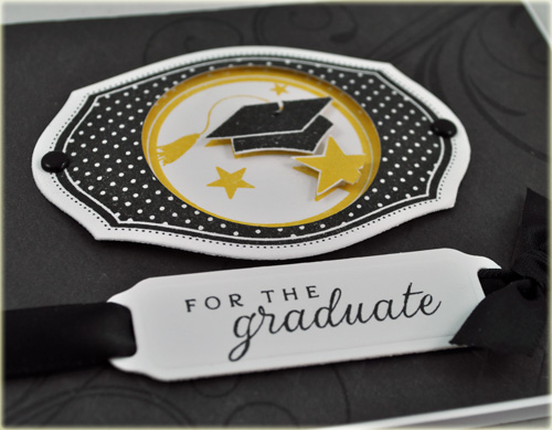Stamps: For the Graduate, Fancy Flourishes<br />
Cardstock: Smokey Shadow, Stampers Select...