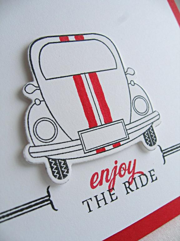 Stamps:  Enjoy The Ride &amp; For The Graduate<br />
Cardstock:  Pure Poppy &amp; White<br />...