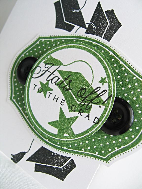 Stamps:  For The Graduate<br />
Cardstock:  White<br />
Ink:  True Black &amp; New Leaf<br />...