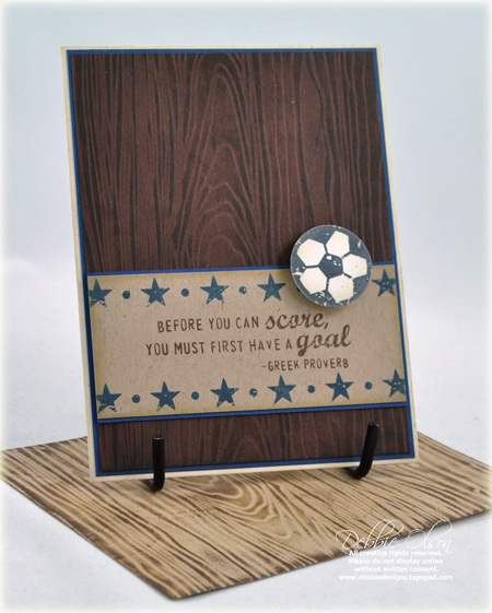 Stamps: Have a Ball, All Star Team<br />
Cardstock: Dark Chocolate, Enchanted Evening, Kraft,...