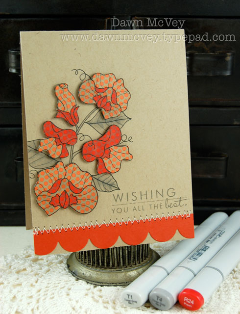 Paper: kraft, dotty biscotti, terracotta tile <br />
Stamps: Year of Flowers: Sweet Peas<br />...
