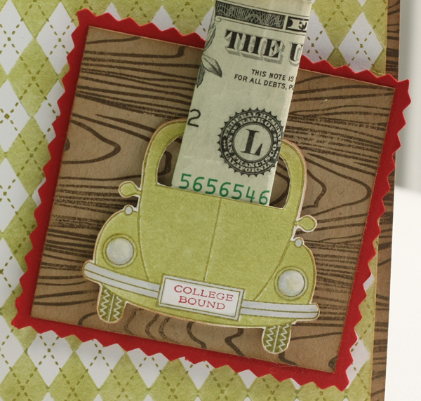 Stamps- Enjoy the Rids, Woodgrain, A Little Argyle<br />
Ink- Dark Chocolate, Spring Moss, Ripe...